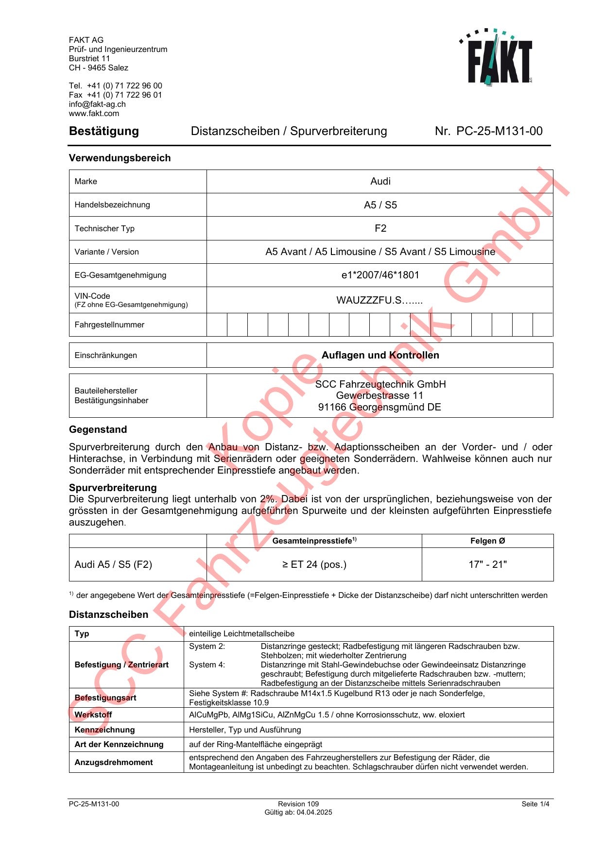 Audi A5 S5 B10 FAKT Gutachten