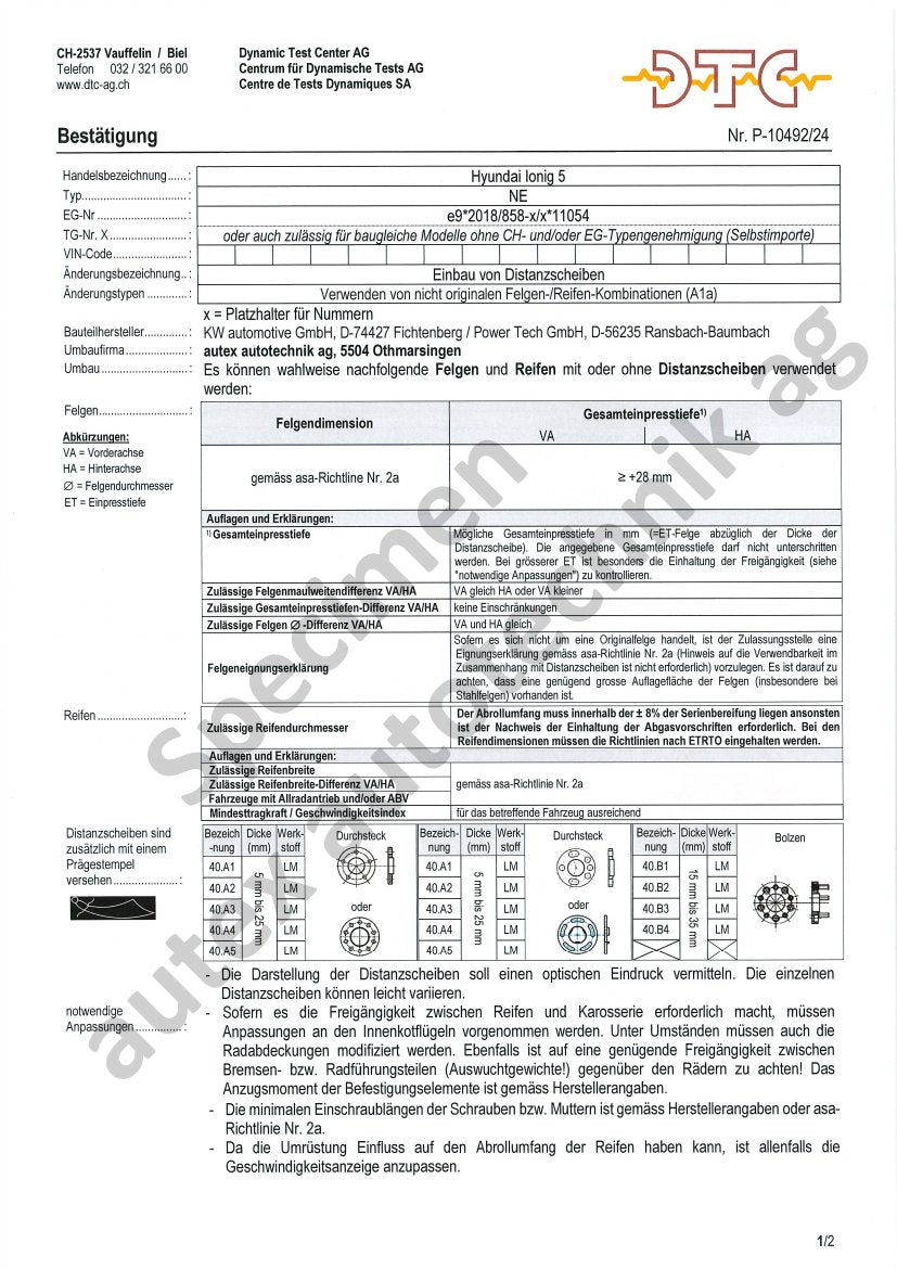DTC Felgengutachten Vorschau
