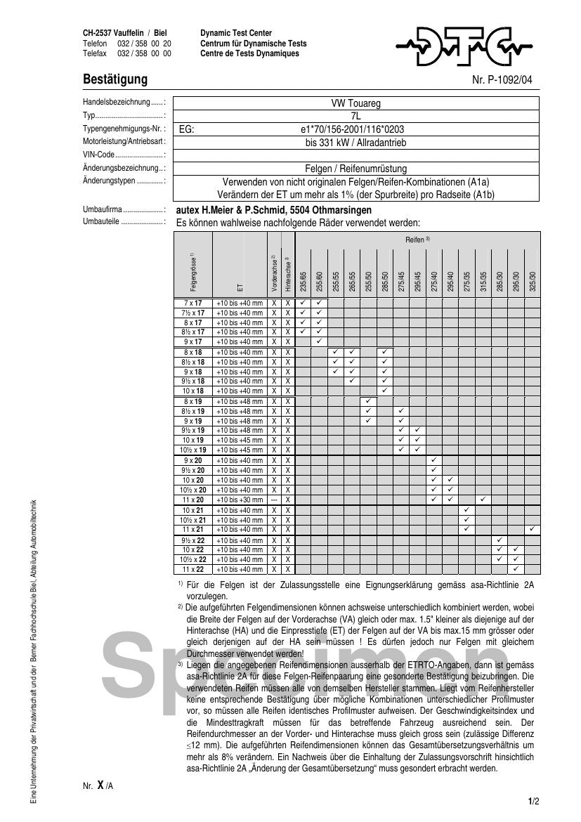 DTC Felgengutachten Vorschau