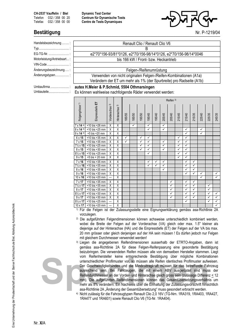 DTC Felgengutachten Vorschau