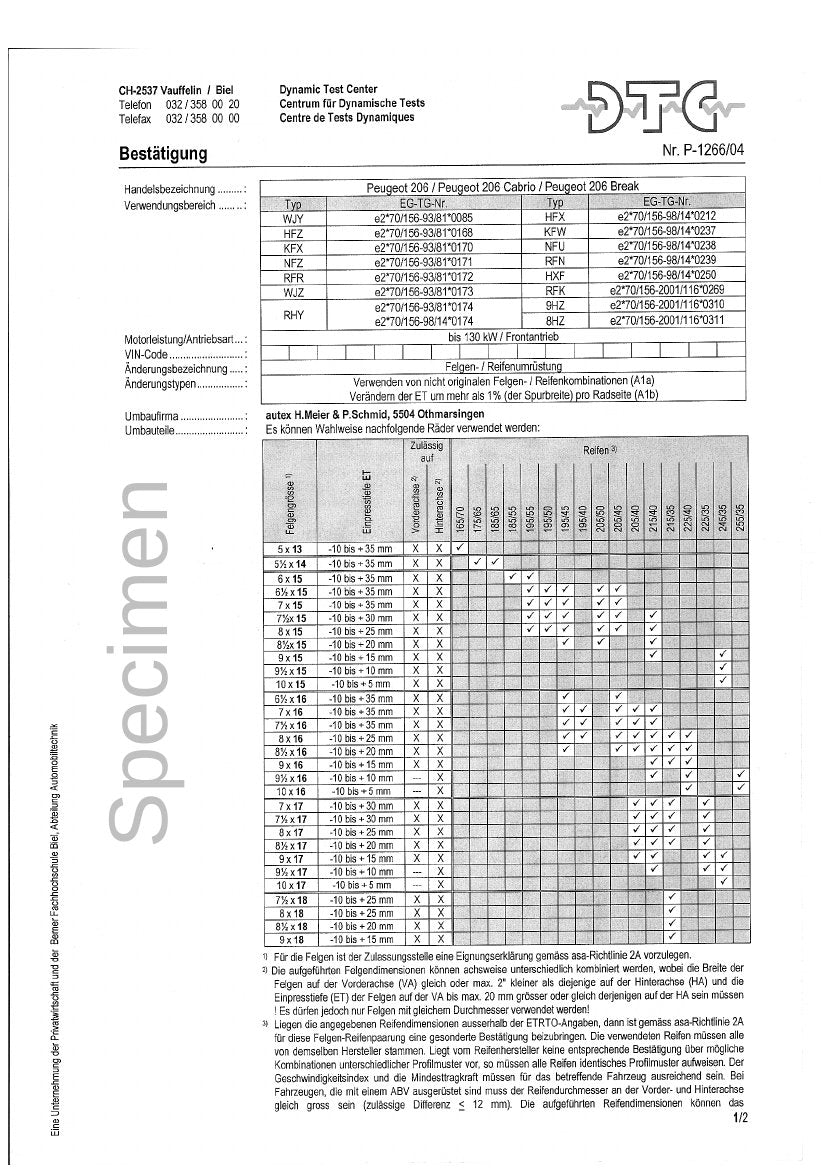 DTC Felgengutachten Vorschau