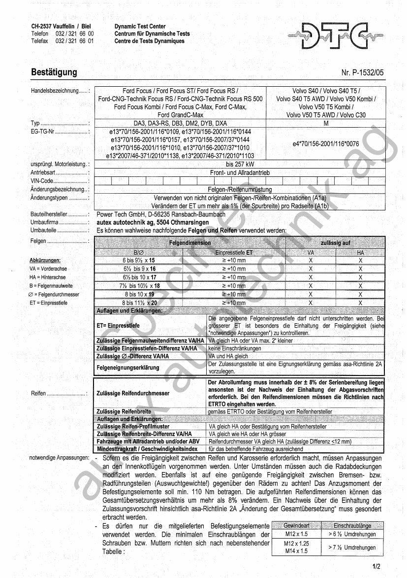 DTC Felgengutachten Vorschau