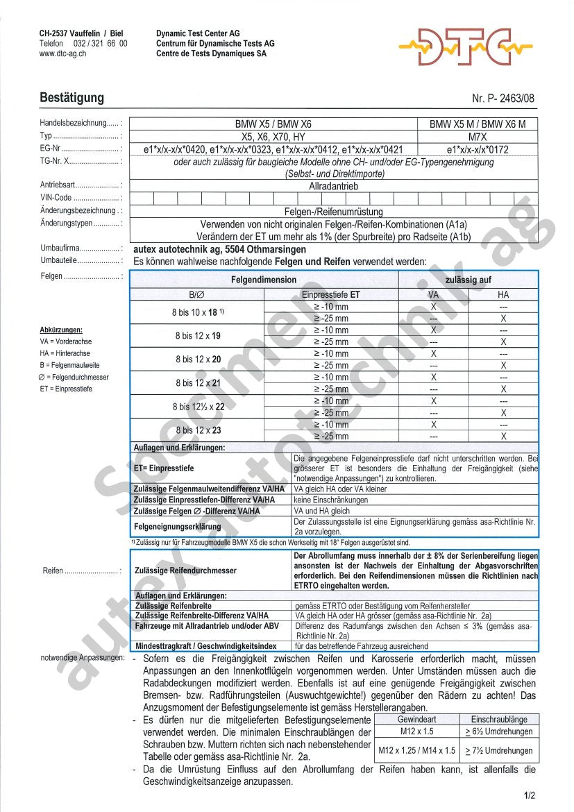 DTC Felgengutachten Vorschau