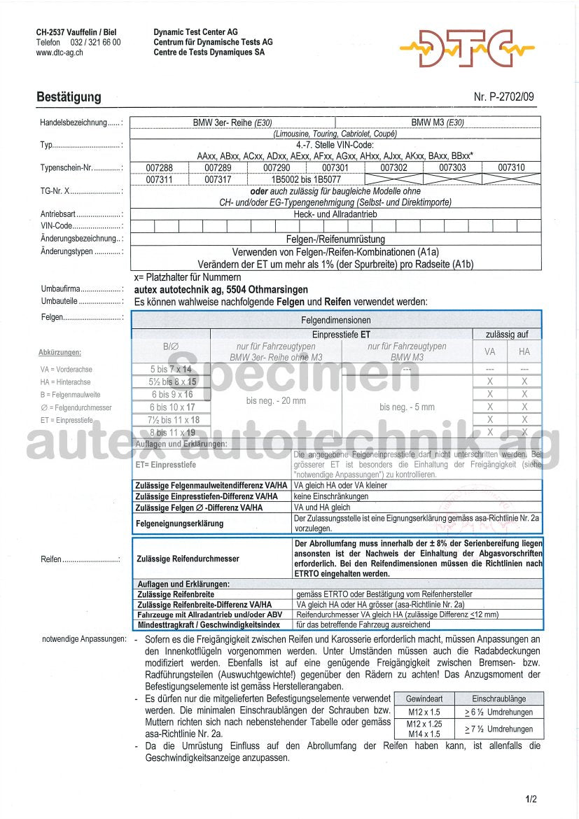 DTC Felgengutachten Vorschau