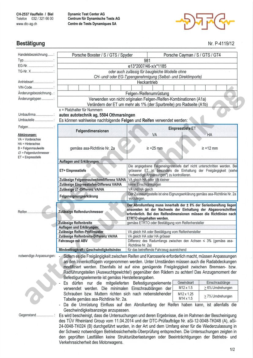 DTC Felgengutachten Vorschau