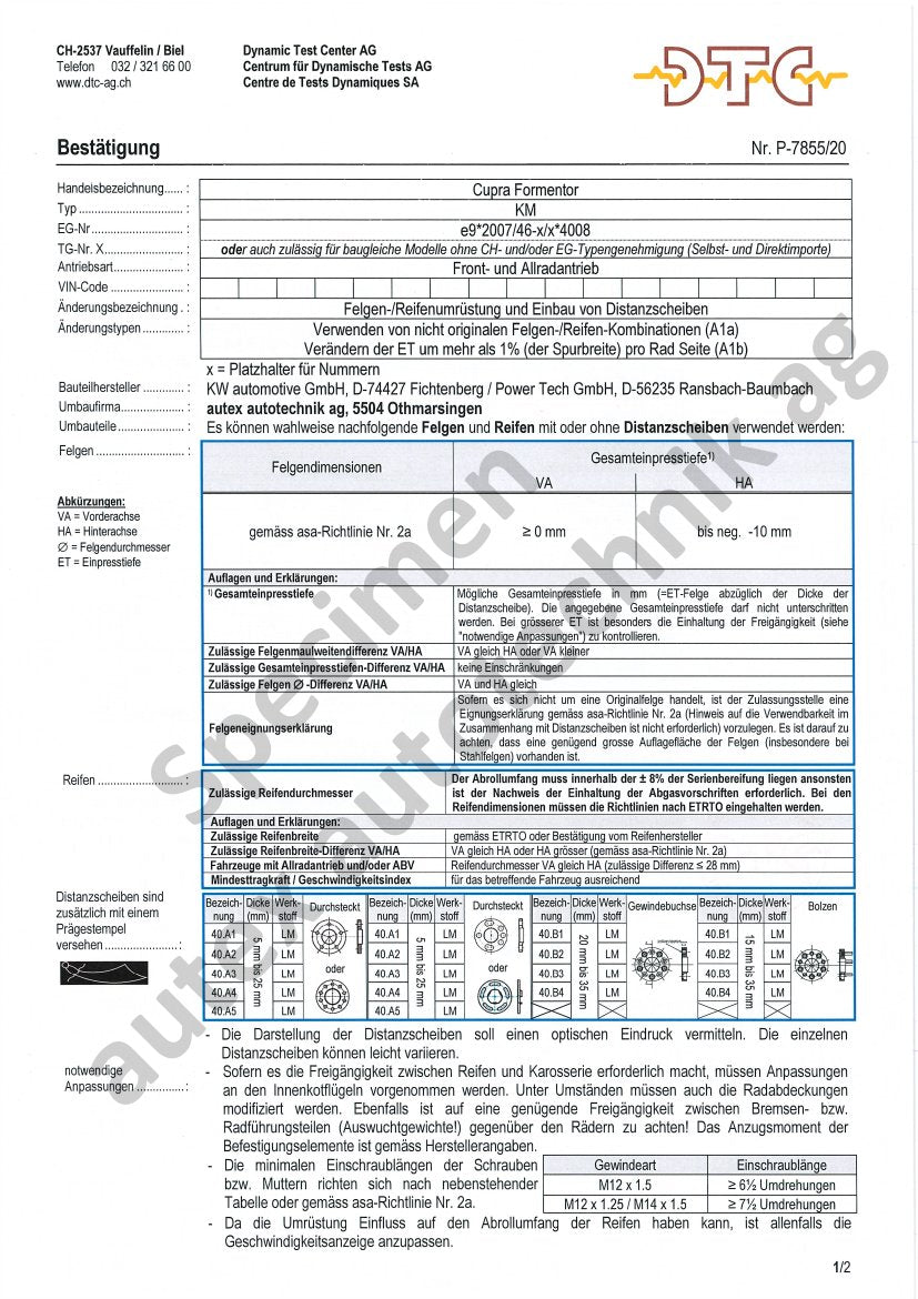 DTC Felgengutachten Vorschau