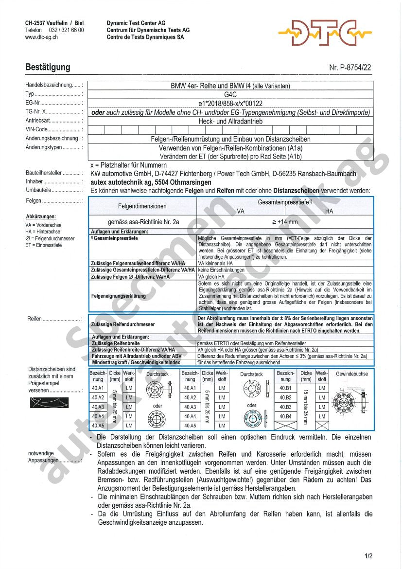 DTC Felgengutachten Vorschau