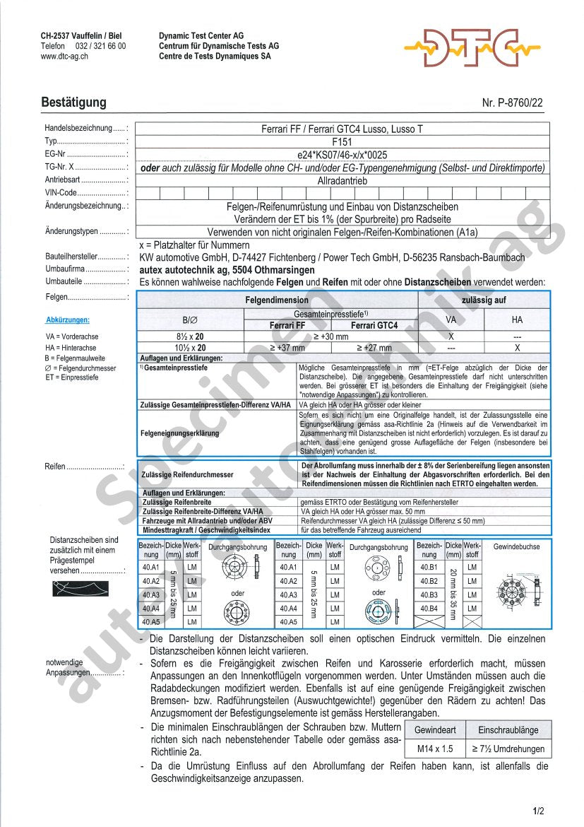 DTC Felgengutachten Vorschau