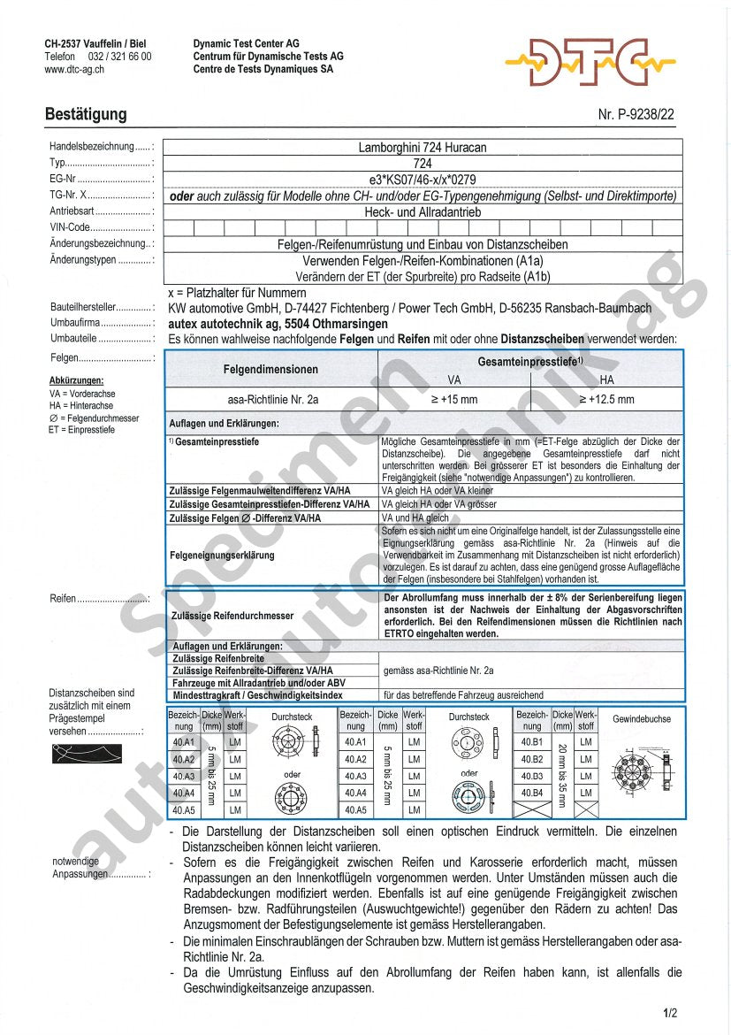 DTC Felgengutachten Vorschau
