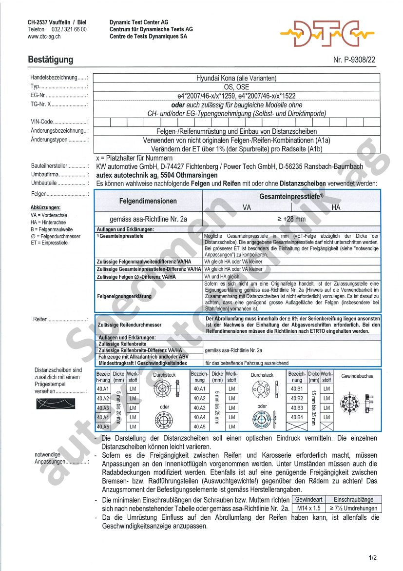 DTC Felgengutachten Vorschau