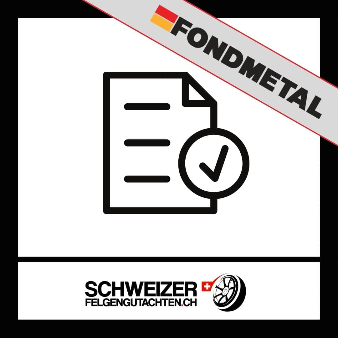 Felgengutachten Fondmetal Eignungserklärung kaufen