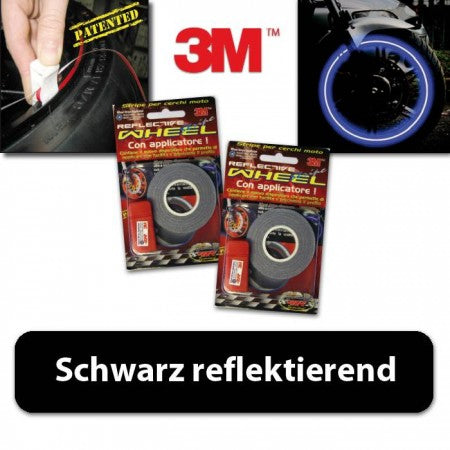 Felgenrandaufkleber 19-21 Zoll Schwarz reflektierend mit Aufklebehilfe