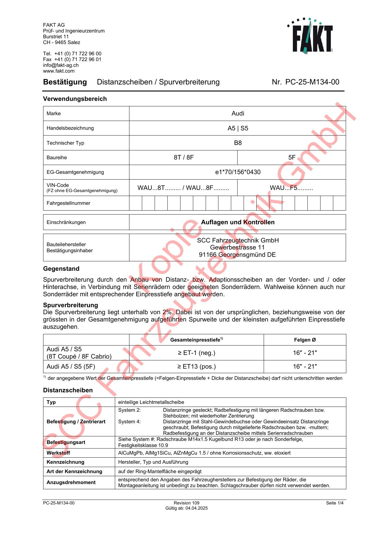 Audi A5 S5 B8 FAKT Gutachten