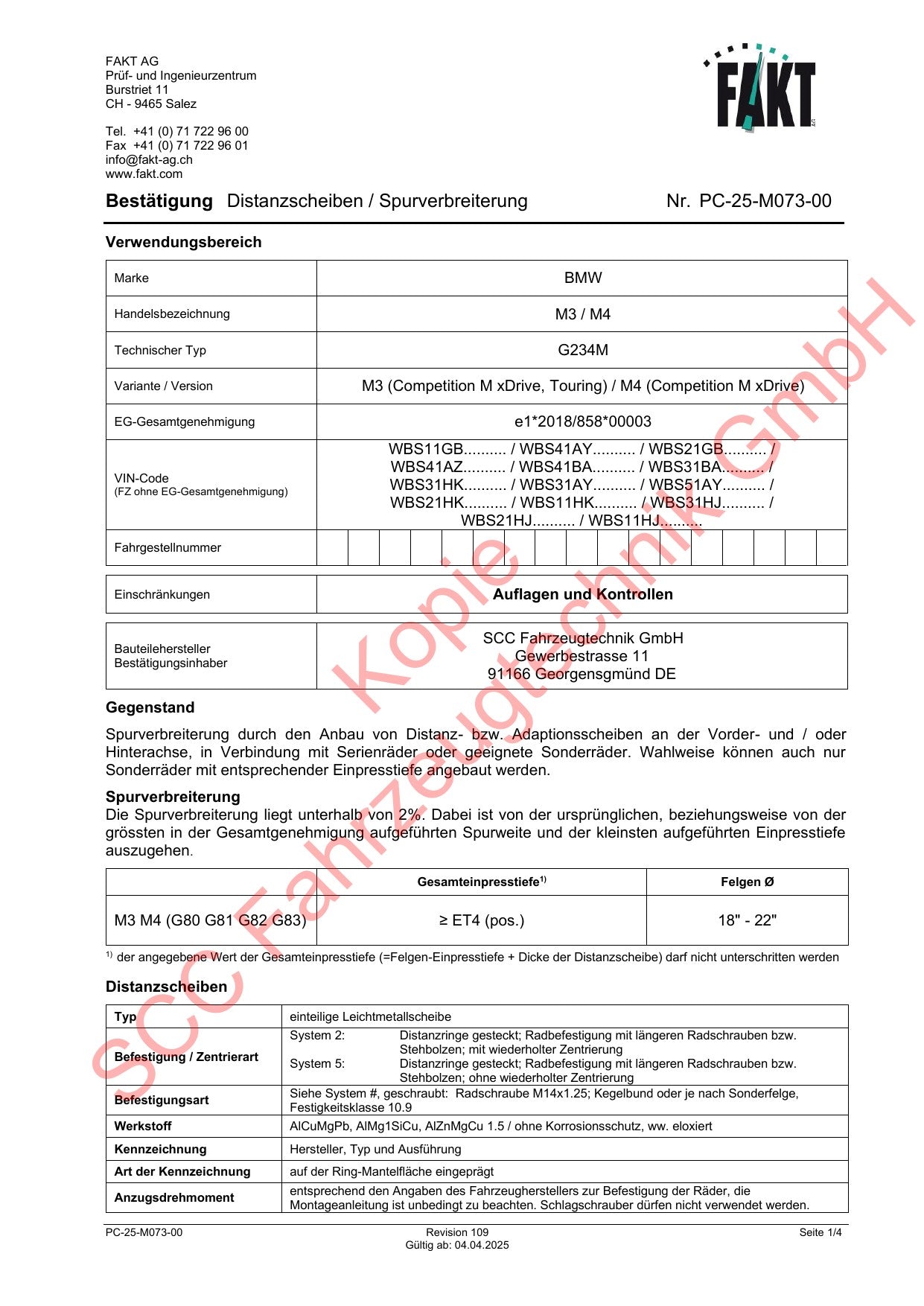 BMW M3 G80 FAKT Gutachten