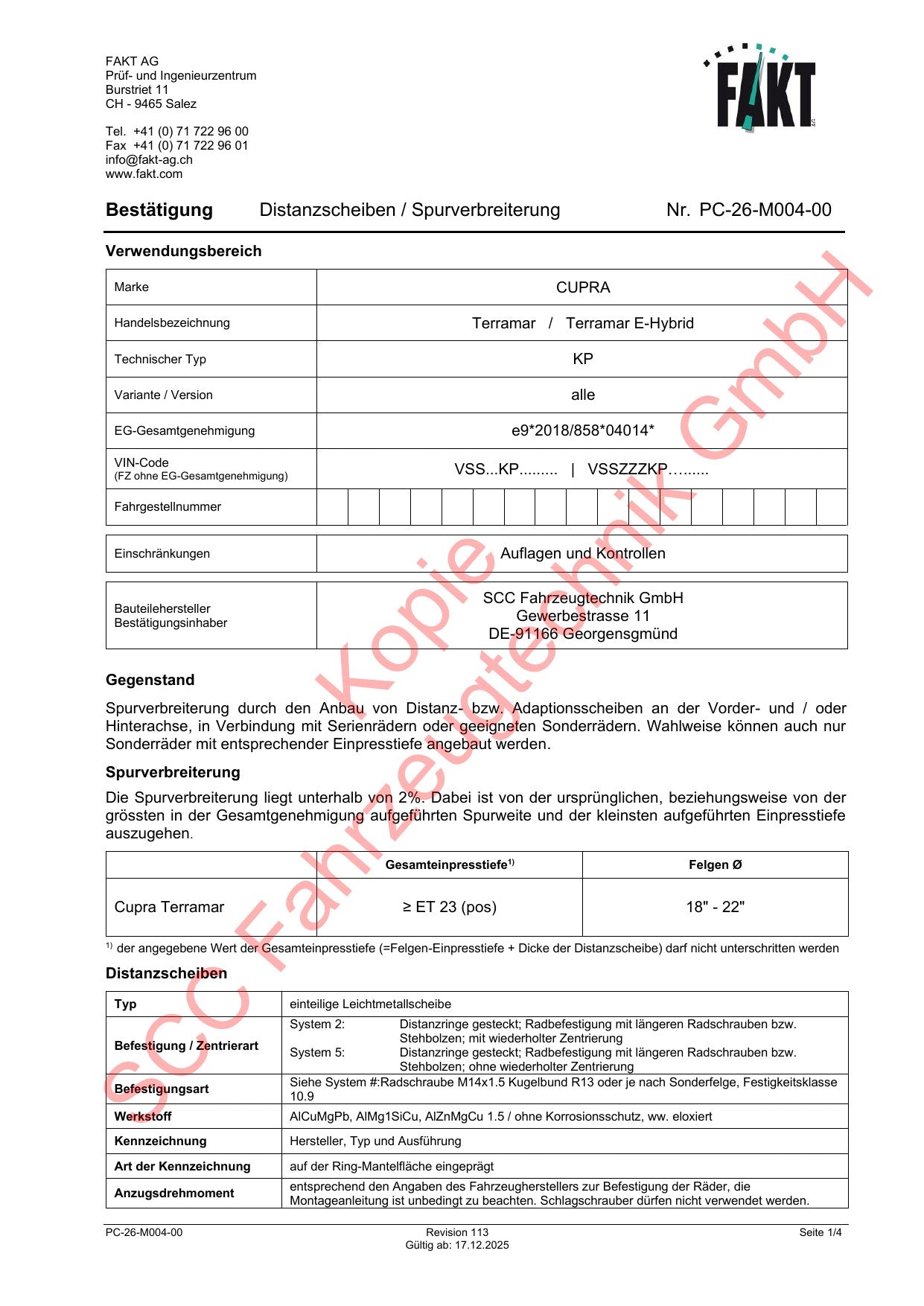 Cupra Terramar KP FAKT Gutachten