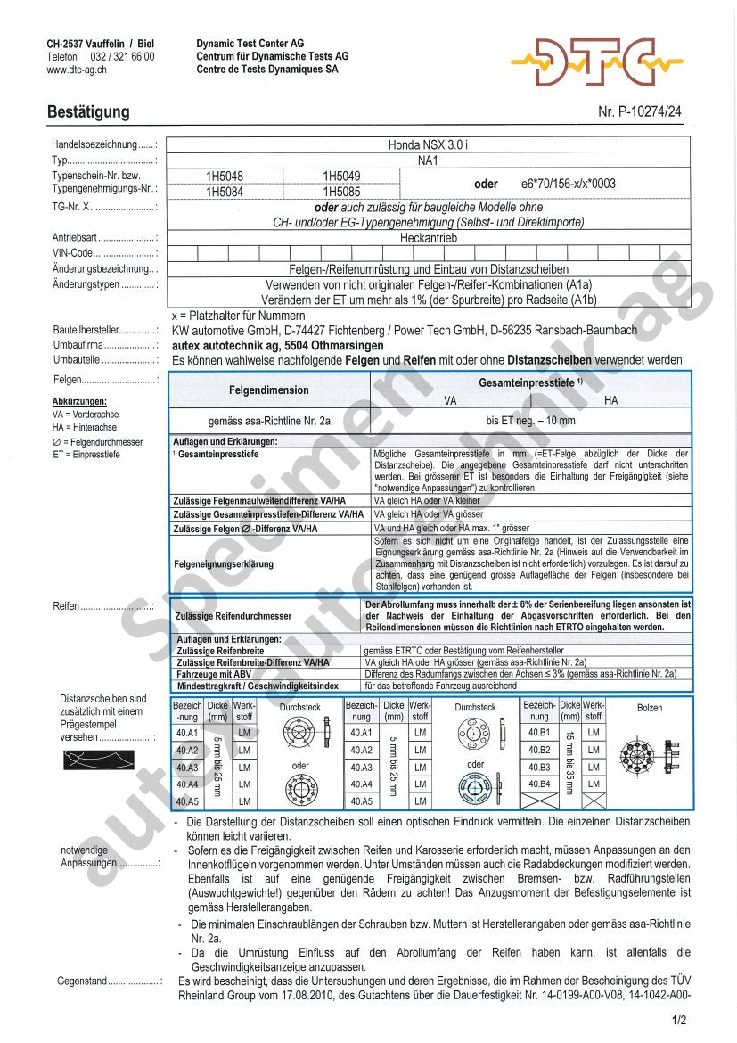 DTC Felgengutachten Vorschau