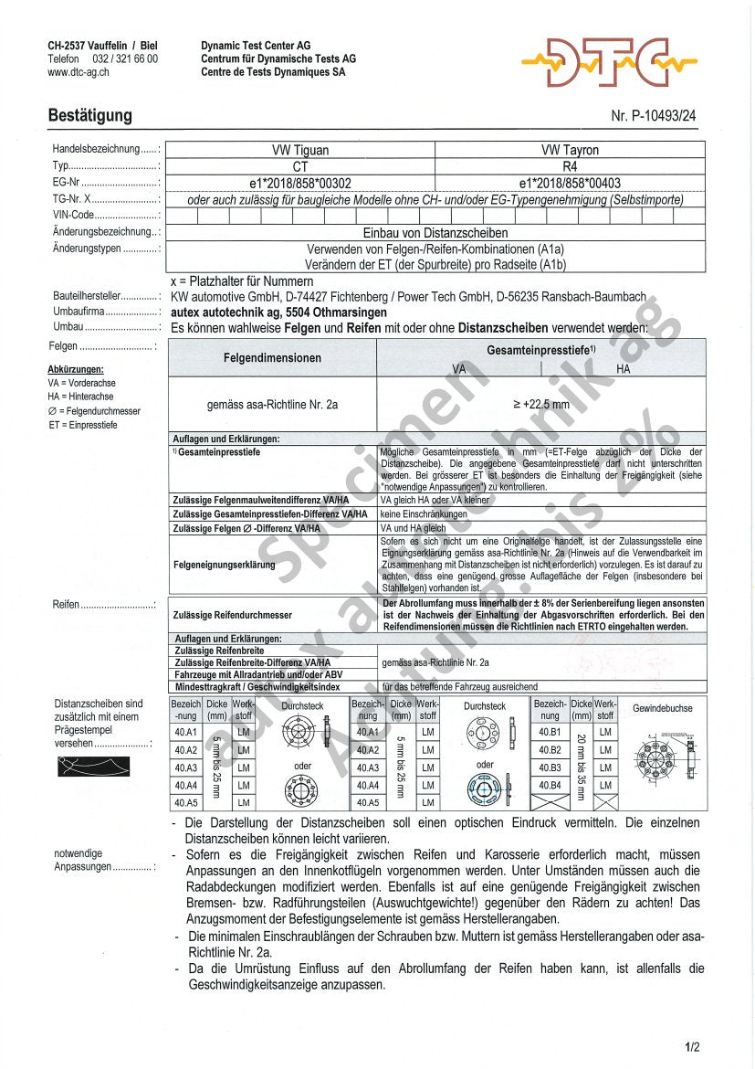 DTC Felgengutachten Vorschau