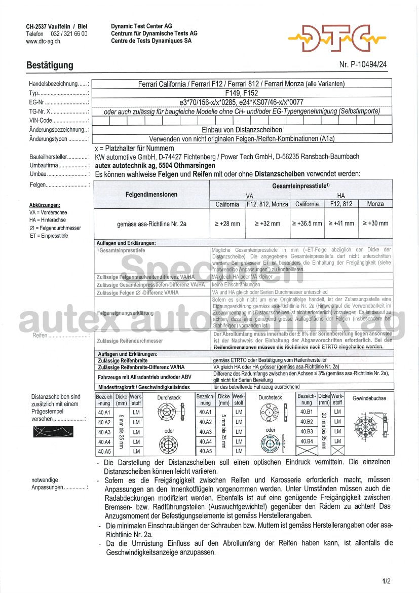 DTC Felgengutachten Vorschau