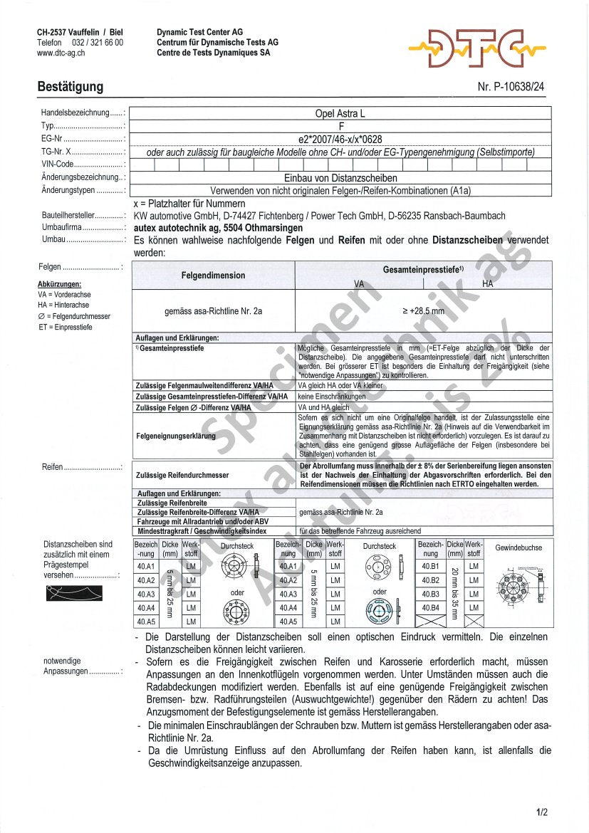 DTC Felgengutachten Vorschau
