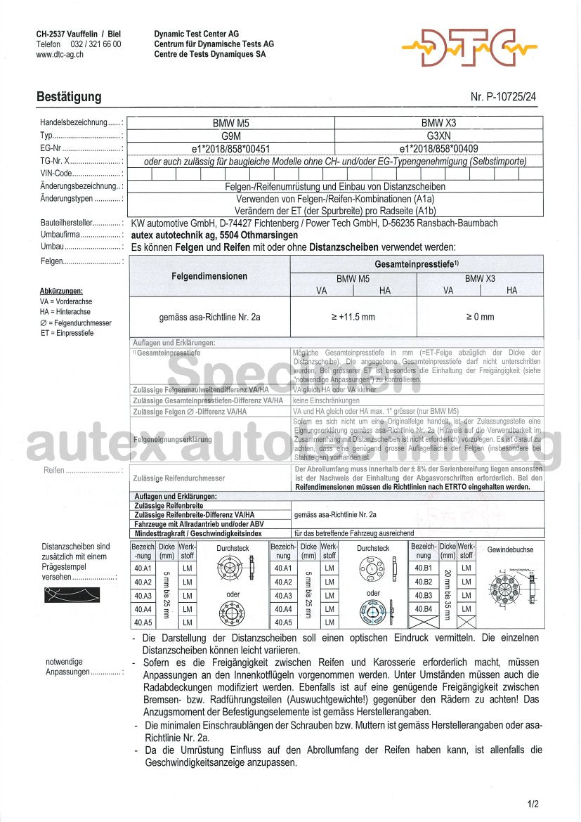 DTC Felgengutachten Vorschau
