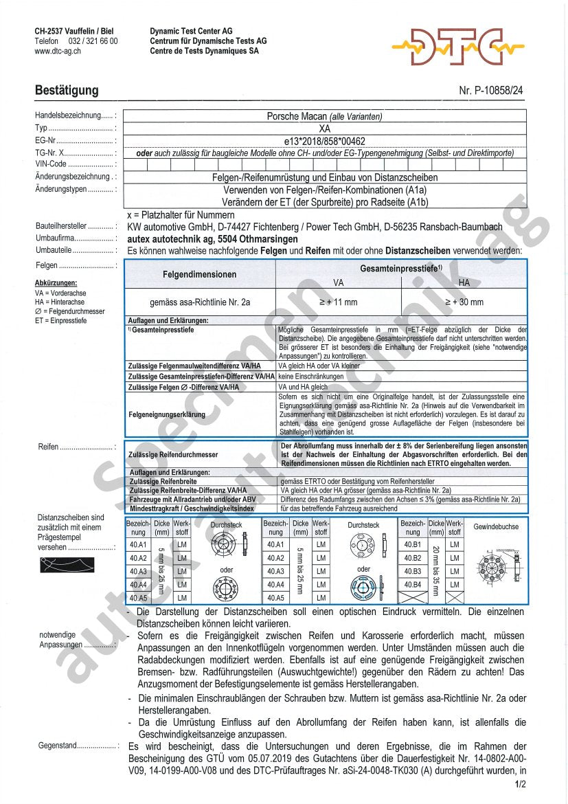 DTC Felgengutachten Vorschau
