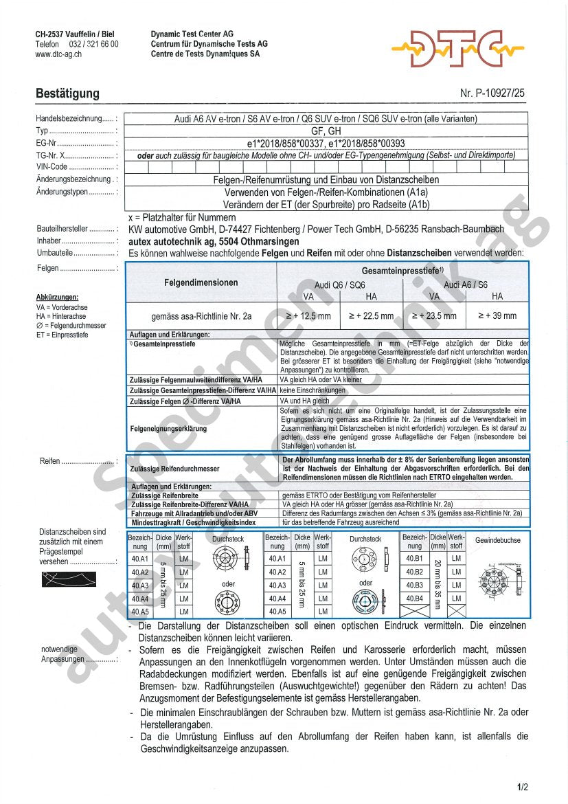 DTC Felgengutachten Vorschau