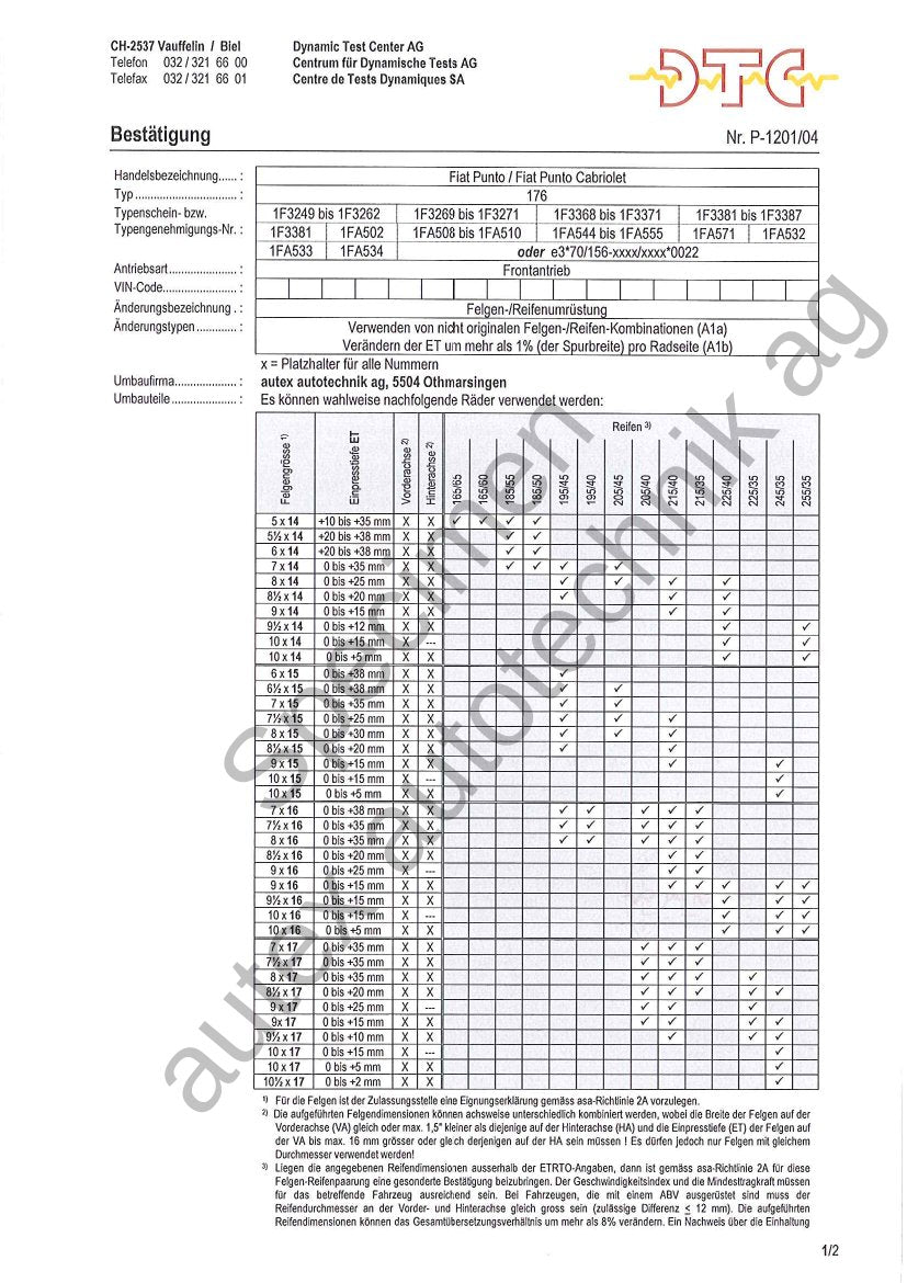 DTC Felgengutachten Vorschau