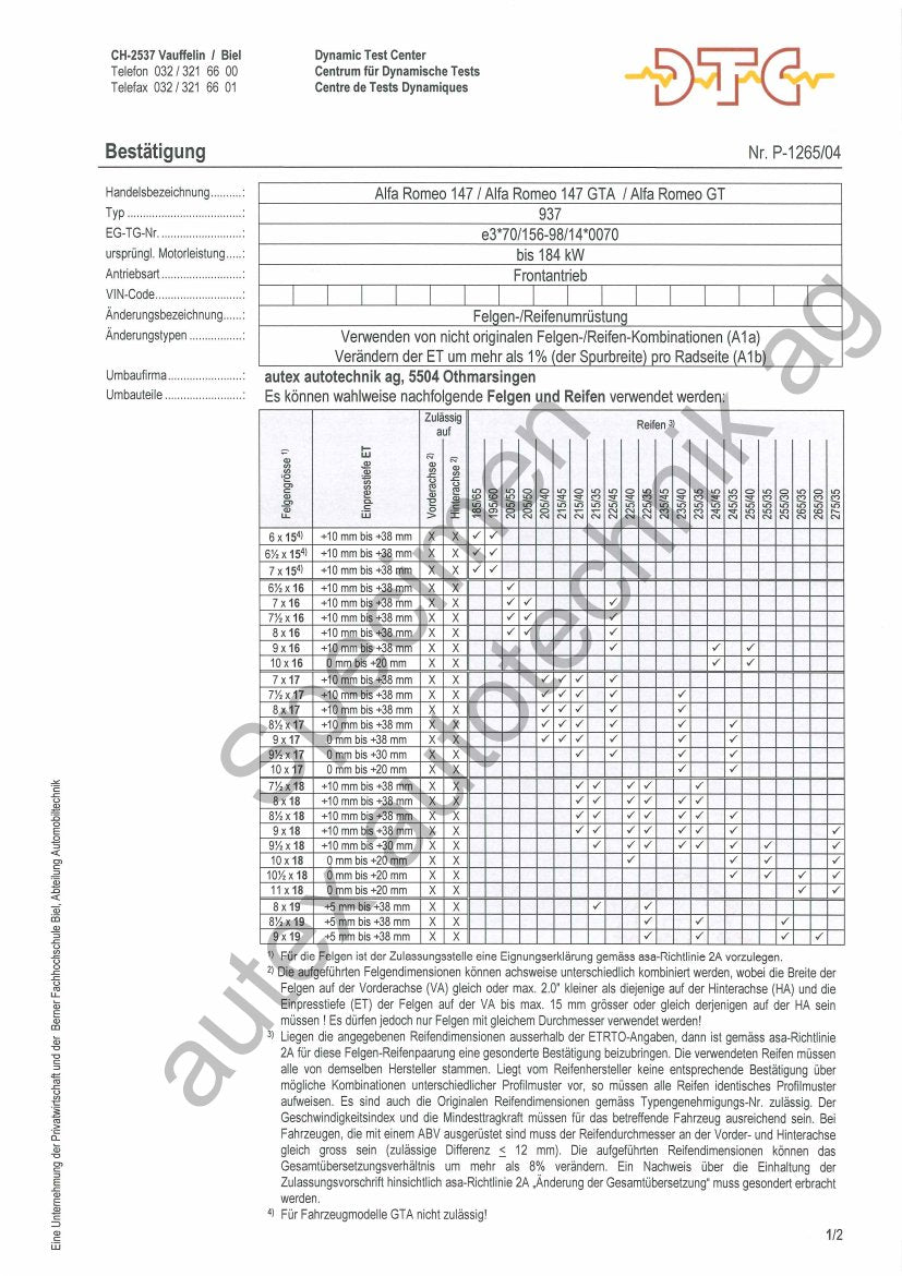 DTC Felgengutachten Vorschau