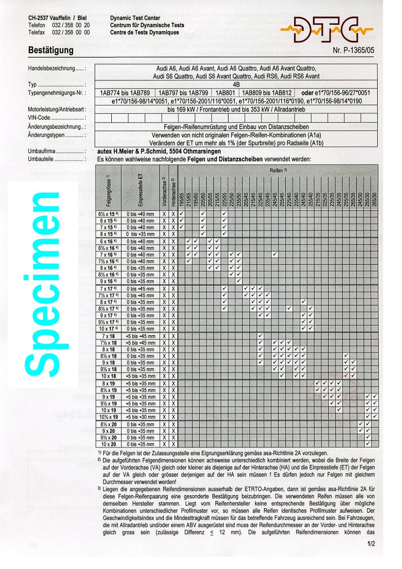 DTC Felgengutachten Vorschau