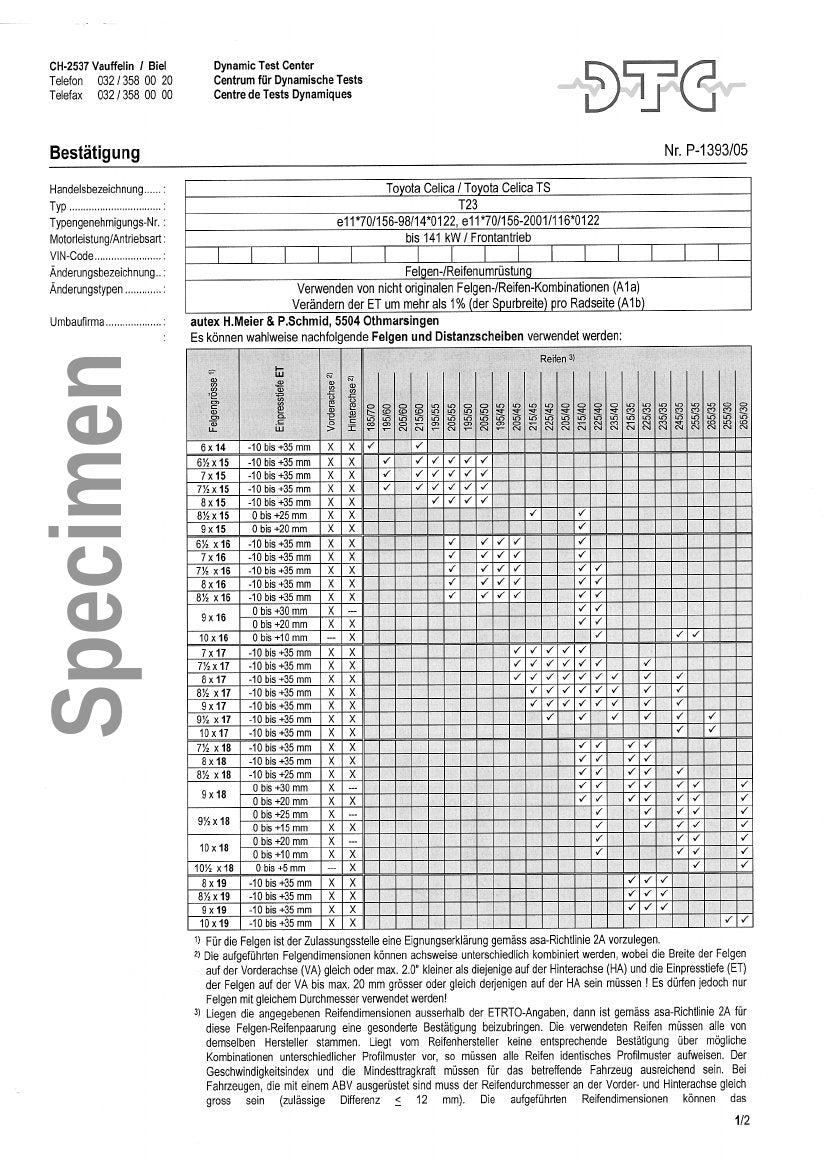 DTC Felgengutachten Vorschau