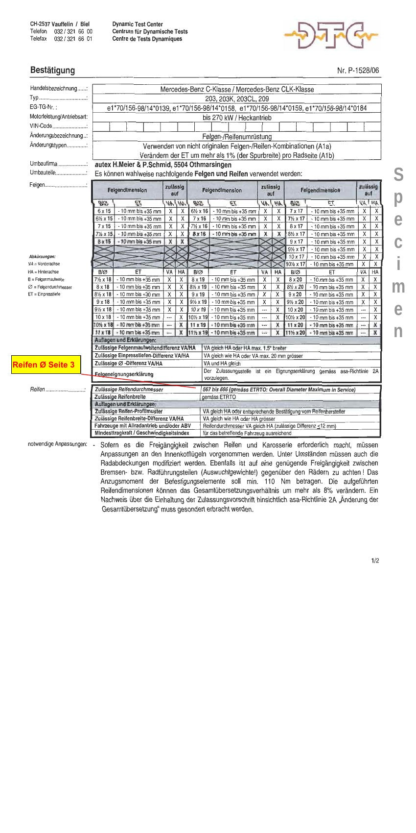 DTC Felgengutachten Vorschau