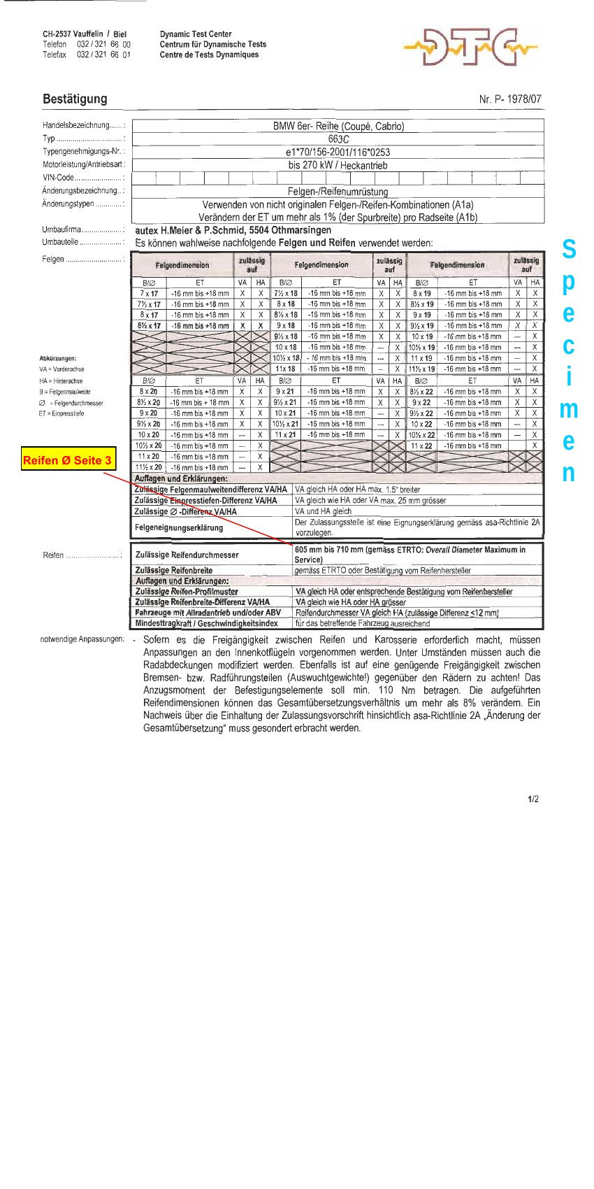 DTC Felgengutachten Vorschau