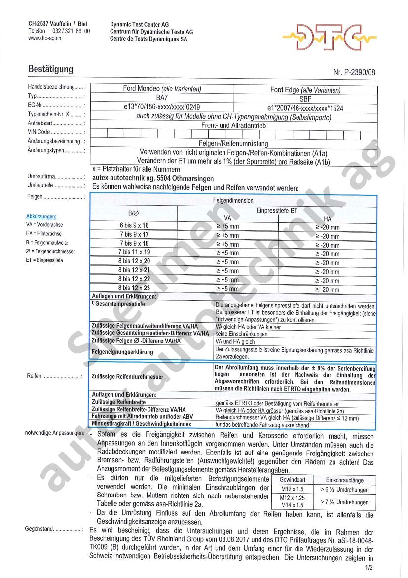 DTC Felgengutachten Vorschau