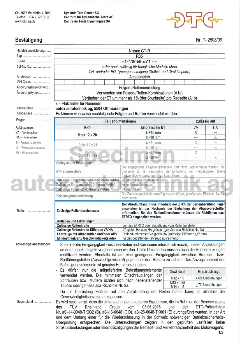 DTC Felgengutachten Vorschau