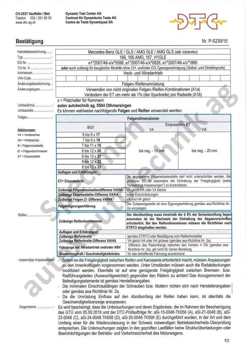 DTC Felgengutachten Vorschau