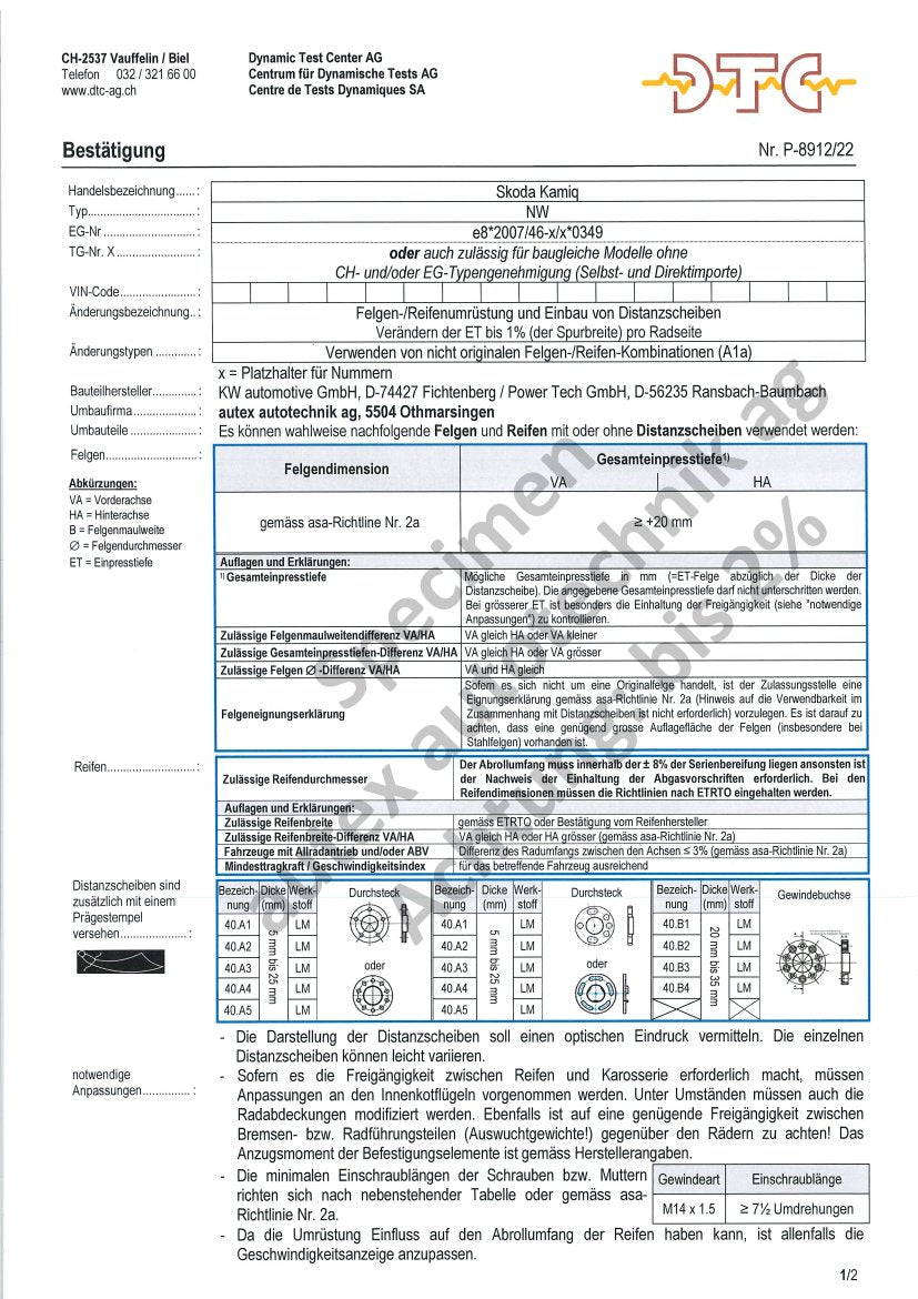 DTC Felgengutachten Vorschau