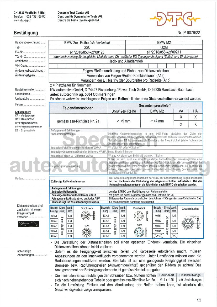 DTC Felgengutachten Vorschau