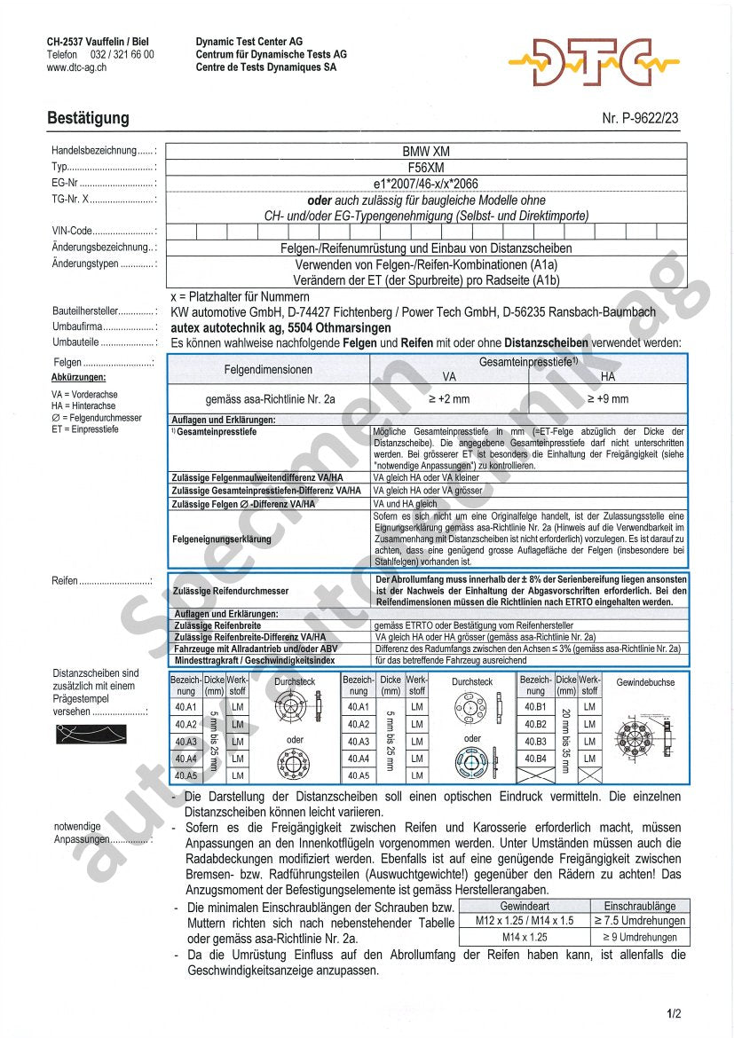 DTC Felgengutachten Vorschau