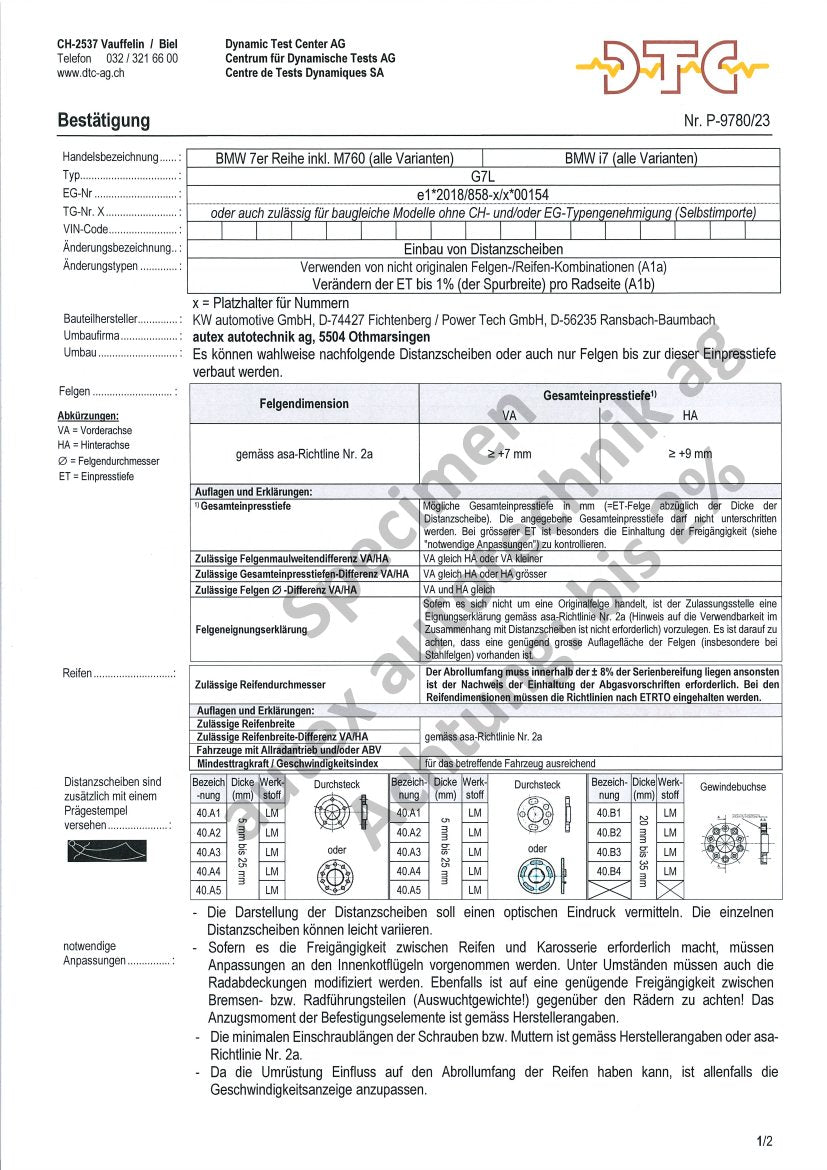 DTC Felgengutachten Vorschau