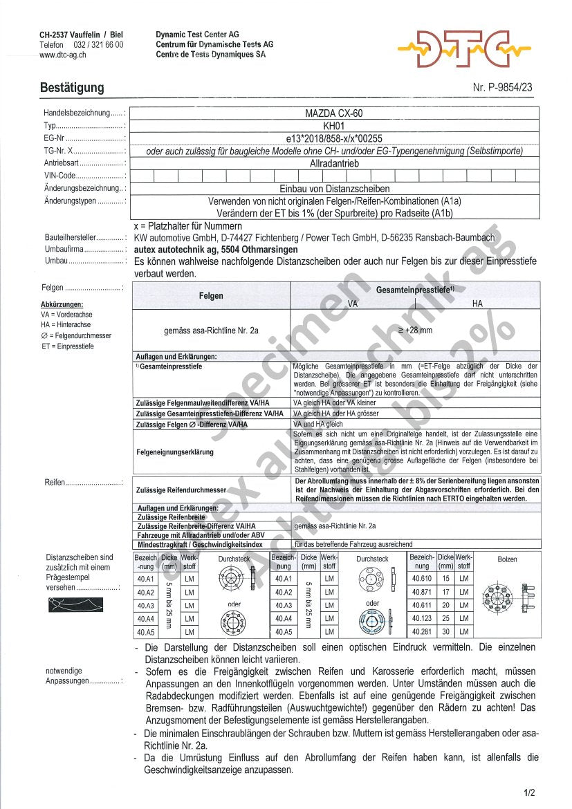 DTC Felgengutachten Vorschau