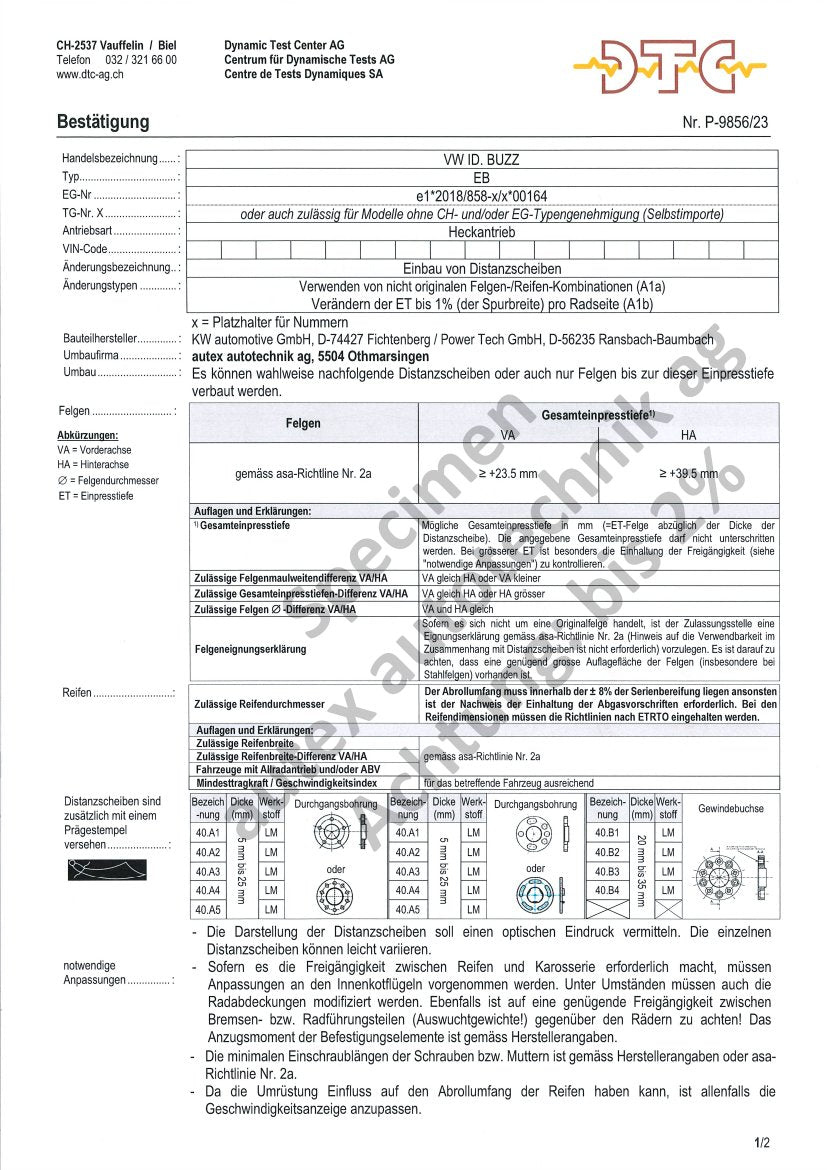 DTC Felgengutachten Vorschau