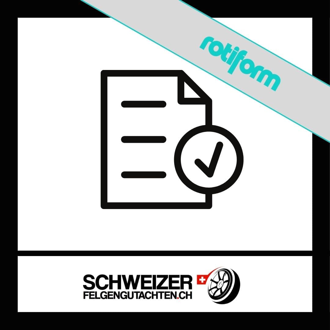 Rotiform Felgen Gutachten oder Eignungserklärung bestellen