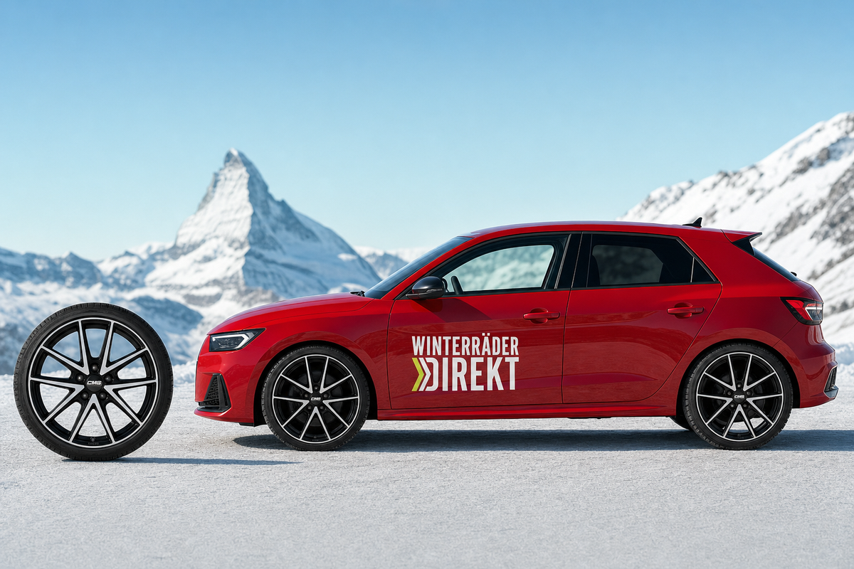 Winterräder Audi A1 – Nivis C30 Felgen frontpoliert mit Yokohama Winterreifen