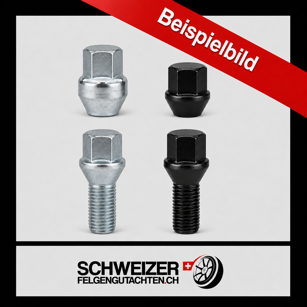 Radmutter offen M12x1.5 Kegel 60° SW-21 L-17 silber