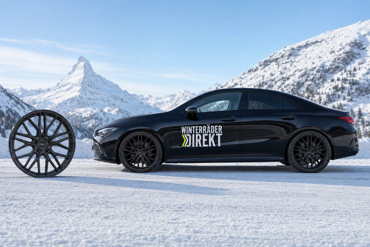 Winterräder Mercedes-Benz CLA – Nivis 280 Felgen schwarz mit Yokohama Winterreifen