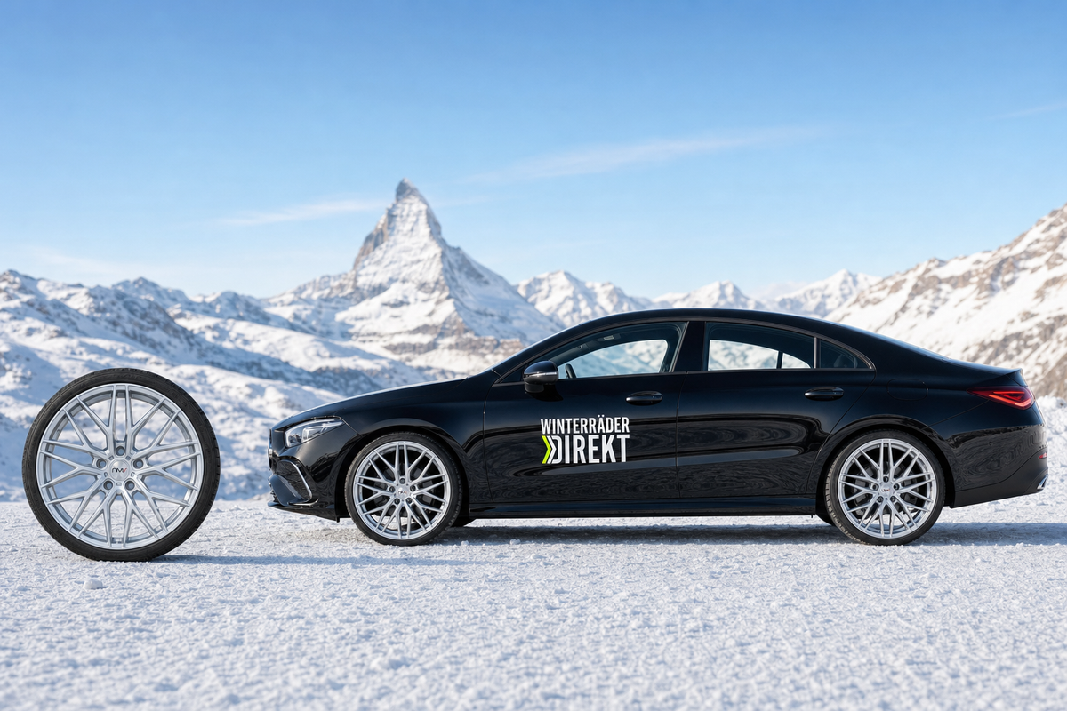 Winterräder Mercedes-Benz CLA – Nivis 280 Felgen silber mit Yokohama Winterreifen