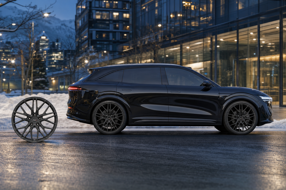 Zeekr 7X mit Winterkompletträdern Nivis 280 und Yokohama BluEarth-Winter V906